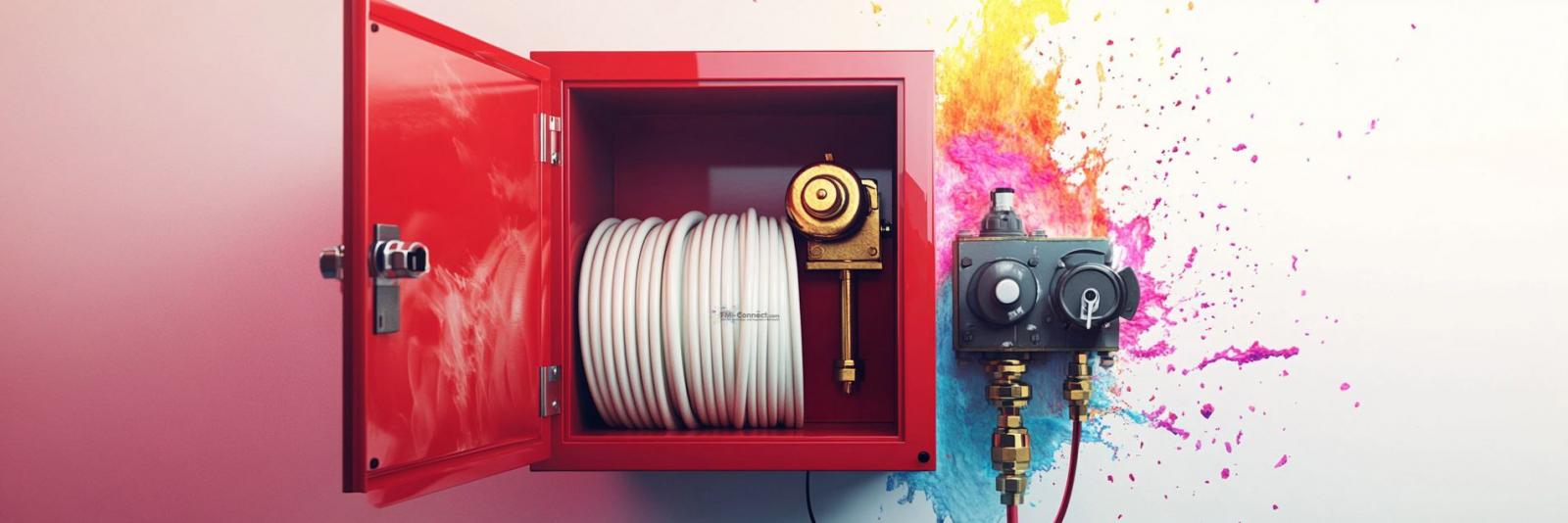 Wandhydranten zur Brandbekämpfung im Gebäude
